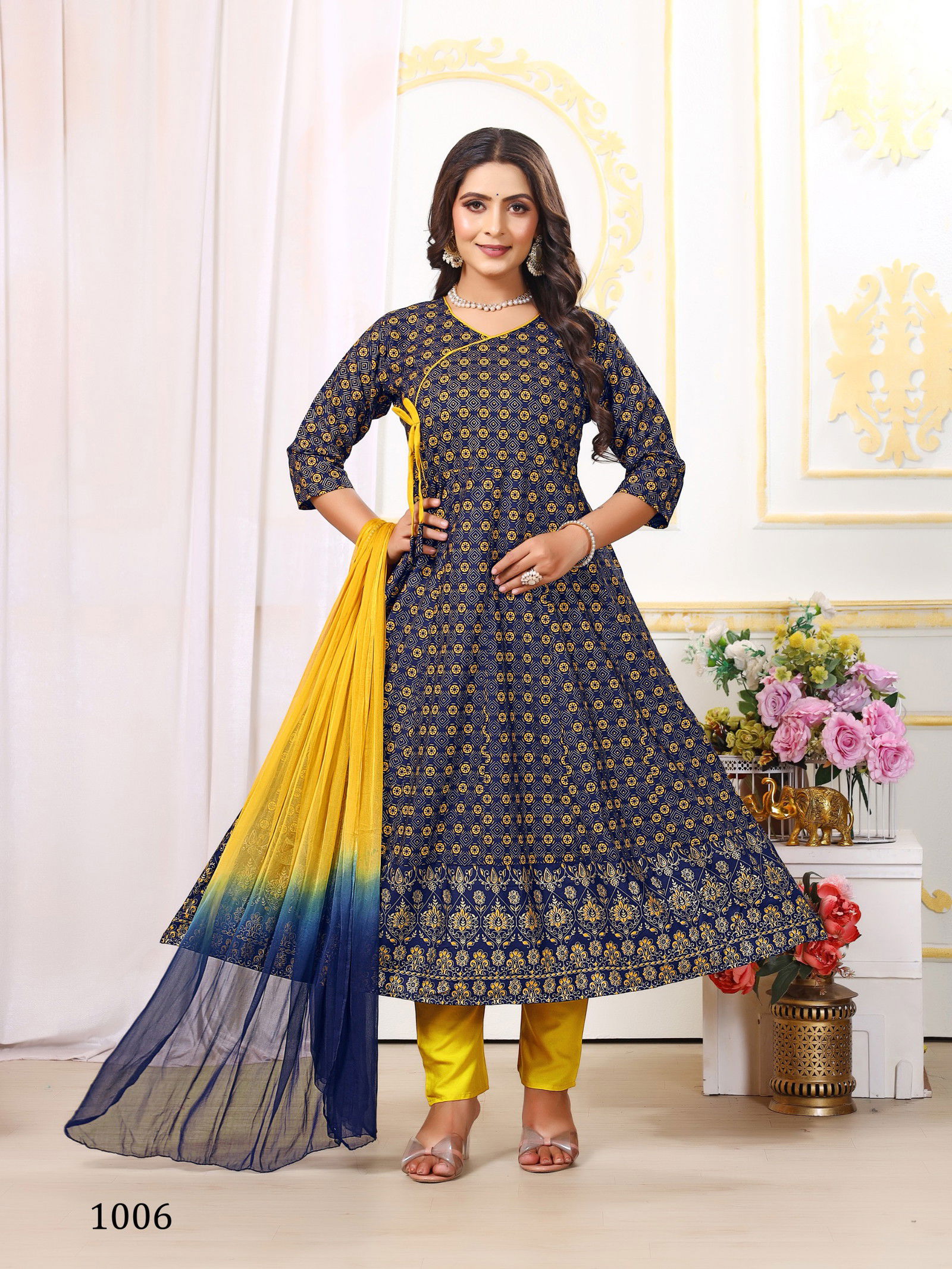 Plus Vol 1 Rayon  by Aashique  Foil Printed Kurti Pant With Dupatta Collection